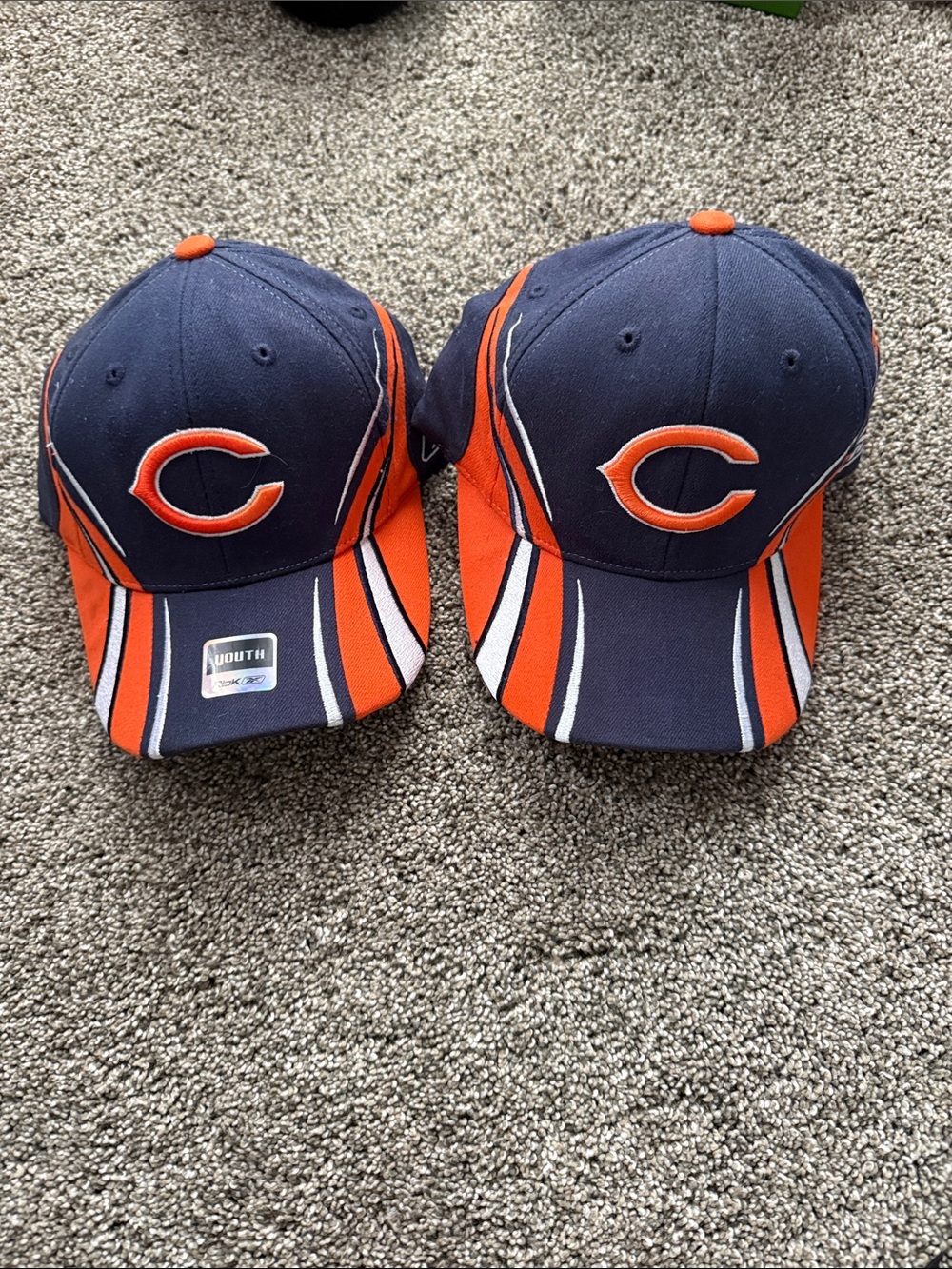 Reebok Navy and Orange Kids Baseball Cap with White Striping 2 pieces
